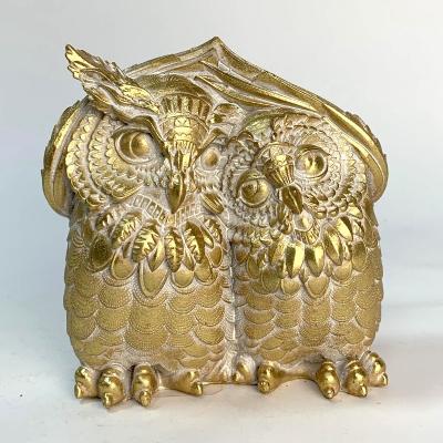 China China Folk Owl Resin Handwork Decoration Living Room Study Office Decoration Animal Statue Crafts for sale