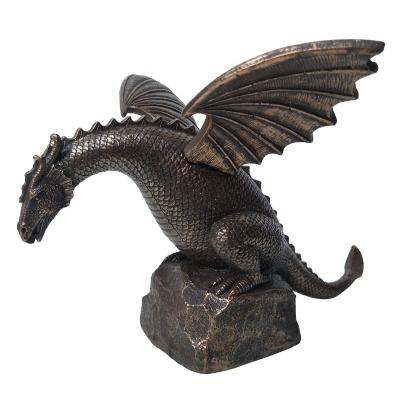 China World Dragon Ornament Water Spray Dragon Crafts Resin Water Desktop People Open Statue Desktop Animal Decoration for sale