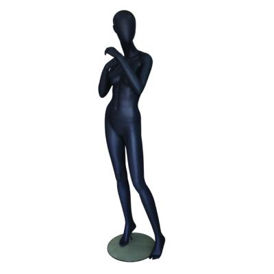 China Black Full Body Head Resume Fiberglass Female Mannequin for sale