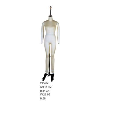 China Other Body Full Fiberglass Mannequin Dress Cloth Covered Standing Form for sale