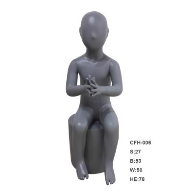 China Beautiful Sitting Fiberglass Toddler Sitting Child Mannequin for sale