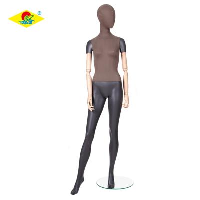 China Other Wholesale Fiberglass Cloth Female Mannequin With Wooden Arms for sale