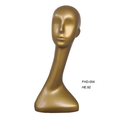 China Abstract Head Fiberglass Female Head Mannequin For Display for sale