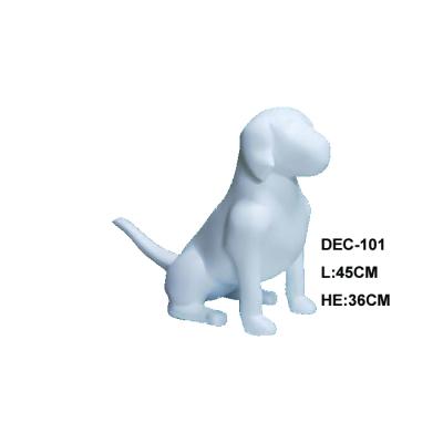 China White Dog Mannequins Fiberglass Dog Mannequin Pet Display for sale