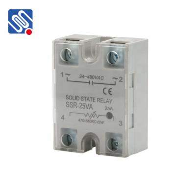 China Meishuo SSR-25VA 25A SSR Single Phase Sealed Solid State Relay for sale