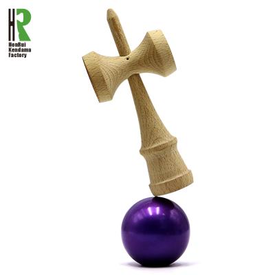 China Sports And Entertainment Metallic Purple Color Wood Sticky Paint Kendama Made In Honrui Factory for sale