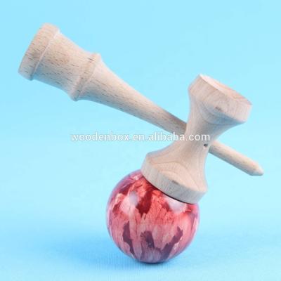 China Sports and entertainment doodling finish woooden wood solid kendama beech wood non-toxic paint for sale