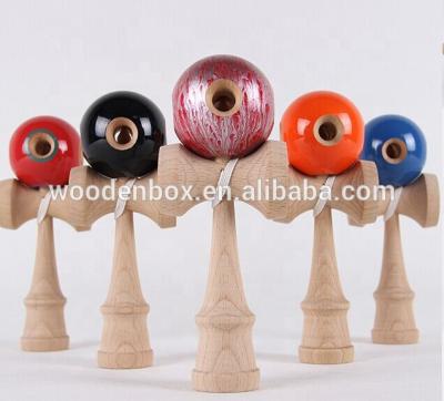 China Sports and entertainment five holes wooden ball kendama made in honrui factory for sale