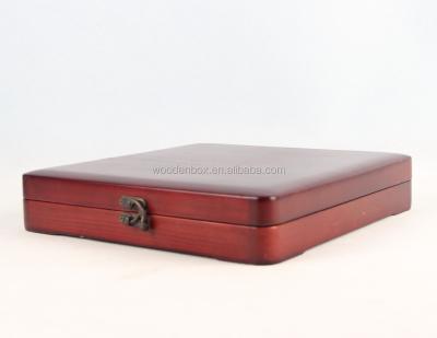 China Antique finish biodegradable wooden box, wooden ring box, wooden necklace box for sale