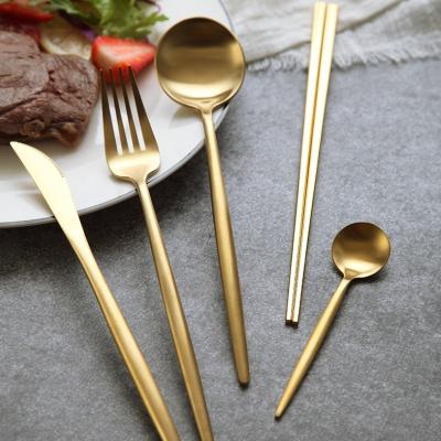 China 304 Stainless Steel Food Tableware Steak Knife and Fork Viable Western Spoon Two or European Household Thickened Knife Three-piece Set for sale