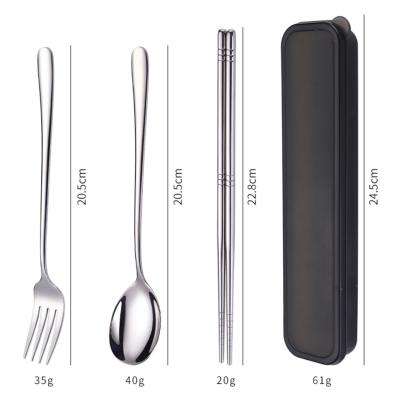 China Wheat sustainable table take care set 304 Korean student stainless steel portable tableware hotel food grade tableware products for sale