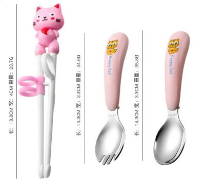 China Jieyang Eco-friendly Unique Design 304 Dinnerware Spoon For Kids Travel Cutlery Set for sale