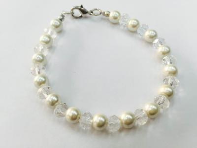 China magnetic pearl color with crystal beads bracelet for sale