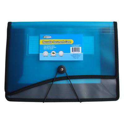 China SKY BLUE PP Box File with Elastic Closure for sale