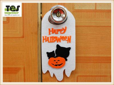 China New Halloween decoration door hanging creative pumpkin witch white ghost door hanging Halloween bar ktv window pendant for sale