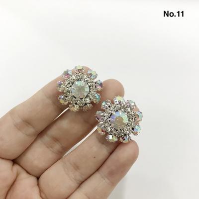 China Wholesale Price 22mm Anti-brass Rhinestone Alloy Viable Sewing Metal Diamond Button For Clothing for sale