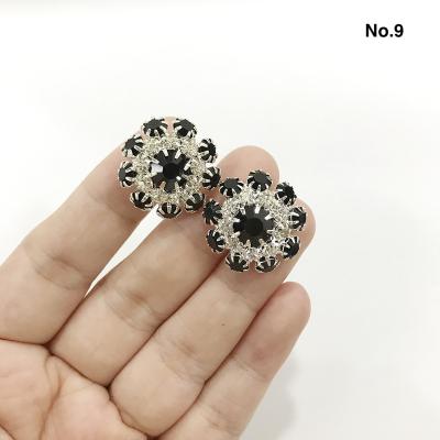 China Viable Decorative Button Crystal Button Decorative Buckle Flower Rhinestone Clothing Buckle For Leather Shoe Bag for sale