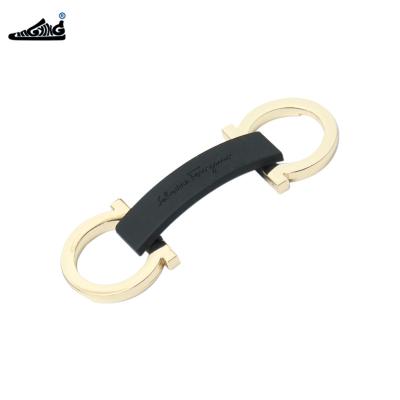 China Nickel Free / Lead Free / Eco - Friendly Fashion Black And Black Shoe Chain Metal Shoe Buckle Parts for sale