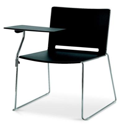 China ergonomic stack classroom lecture chair with rotary writing pad robust metal frame for sale