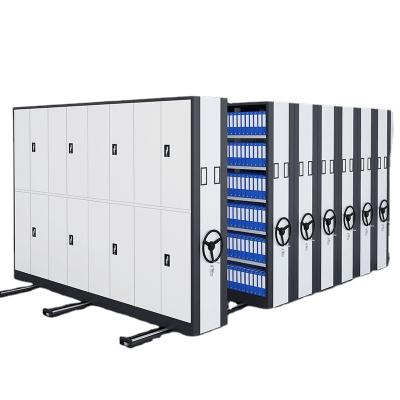 China High Density Mobile Filing Shelving System Manual Compactor for sale