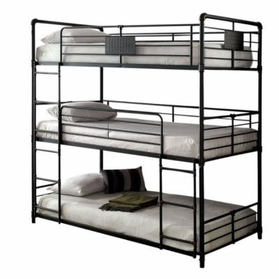 China Industrial Metal Twin Sleeper Triples Bunk Beds for Adult and Childrens for sale