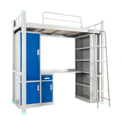 China School Furniture Dormitory Use Steel Furniture Space Saving Bunk Bed with Slide for sale