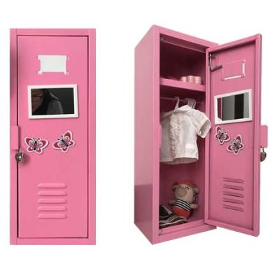 China Single lockable iron metal hockey gym desktop small pink mini box desk locker toy lockers for sale