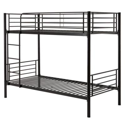 China Teenagers double decker Adult 2 x 3FT Single Metal Bunk Beds Frame Dormitory Bed - Black for sale