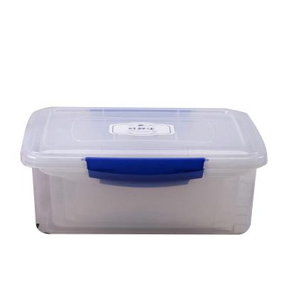 China Kitchen Hold Down Clear Food Storage Box Lunch Box Plastic Food Storage Container Set With Airtight Lid for sale