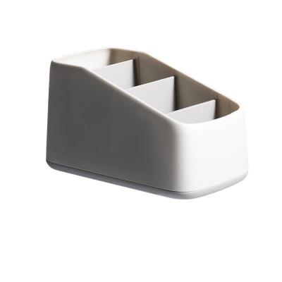 China Student Remote Control Plastic Desktop Pen Holder Storage Box Desktop Storage Viable for sale