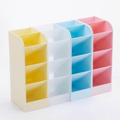 China Office Stationery Supplies Tilted Student Pencil Case Office Stationery Box Pen Holder Office Desktop Storage for sale