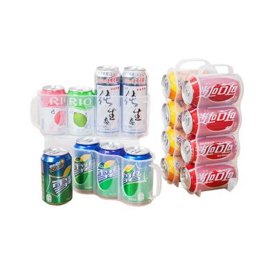 China Kitchen Fridge Bin Bin Storage Organizer Rack Soda Bottles Plastic Viable Beverage Storage Box for sale