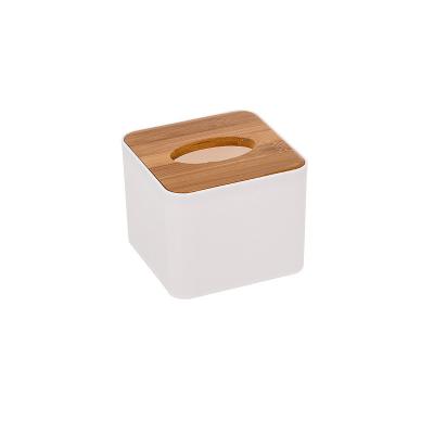 China Traditional Square Household Tissue Box Wooden Solid Plastic Multifunctional Tissue Box for sale