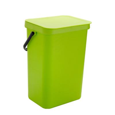 China Wall Mounted Plastic Kitchen Waste Bins 7L 12L Household Hanging Bins Storage Box Viable Bin With Lids for sale