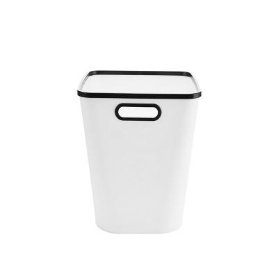 China Sustainable Home Use Square Trash Can Waste Paper Basket Office Paper Basket With Handle for sale