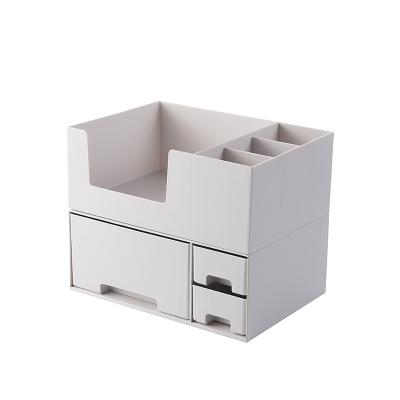 China Slot Concise Plastic Makeup Cosmetic Plastic Storage Box Bathroom Dividing Household Storage Drawer Desk Organizer for sale