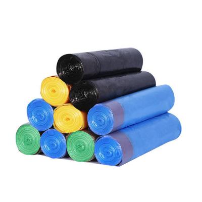 China Home Disposable Eco-friendly Biodegradable Garbage Bags Use Customized Thick PE Drawstring Garbage Bags Plastic Bag for sale