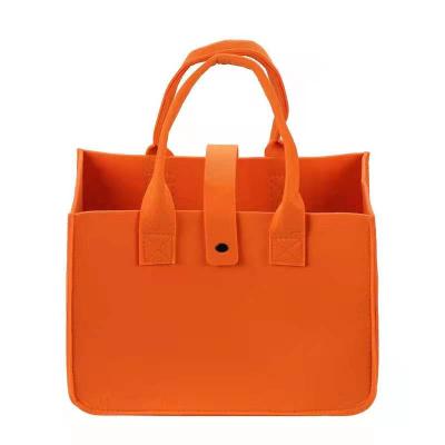 China Wholesale Felt Fashion One-Shoulder Folding Makeup Square Shopping Bag for sale