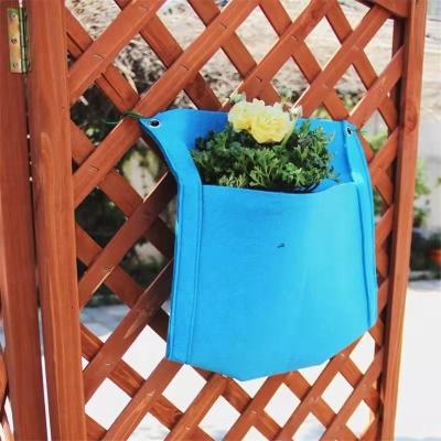 China Reusable Multifunctional Felt Bag Hanging Plant Bag Multi-mouth Embellishment Three-dimensional Planting Non-woven Vertical Bag for sale