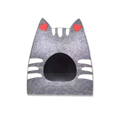 China Cat litter cat litter stocked cat litter product price cartoon appropriate good quality popular cat litter shape soft felt cat litter for sale