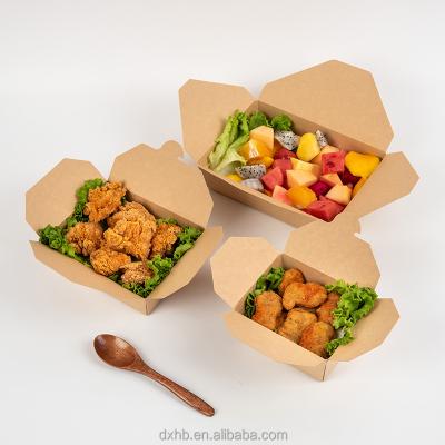 China OEM/ODM Handmade Custom Take Away Food Boxes Fried Chicken Nuggets Carton Paper Food Packaging ISO9001 Craft Paper+pla for sale