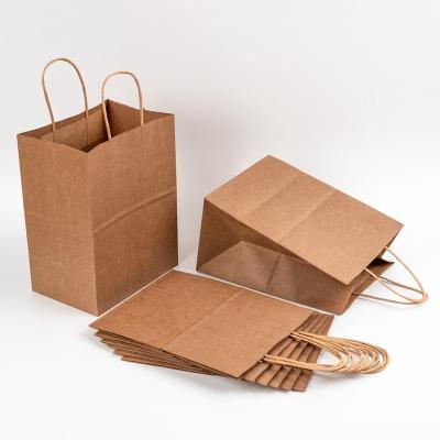 China Handmade Custom For Food Grade Kraft Paper Bag Recycled Brown Paper Bag With Logo Printed Kraft Paper Bag for sale