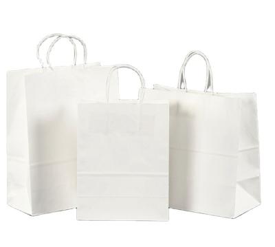 China Handmade Custom Printing White Flat Bottom Kraft Paper Bags For Food Caterer for sale