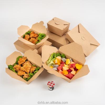 China Handmade Disposable Custom Printed Takeaway Food Packaging Paper Box Chicken Wings Packaging Food Paper Box for sale