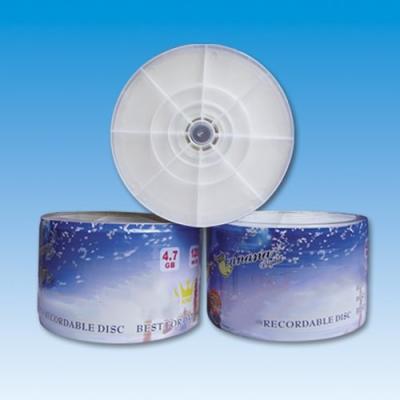 China Banana Single Layer 100% Blank Material Blank Disc With 1-16X For Printable DVDR for sale