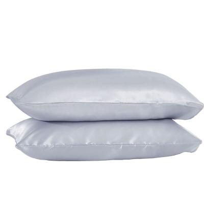 China Anti-static Super Soft Luxury Satin Pillow Cover 100% Polyester Pillow Cover Solid Color for sale