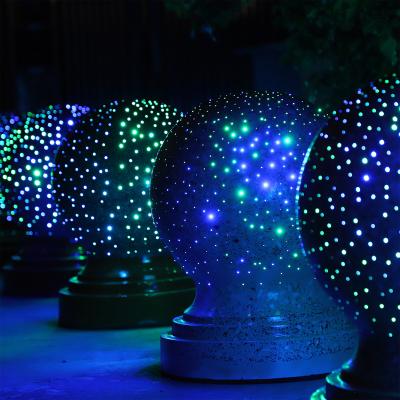 Cina LED 	Natural Stone Bollards and Shinning Stone Ball Blocker Light Our lives in vendita