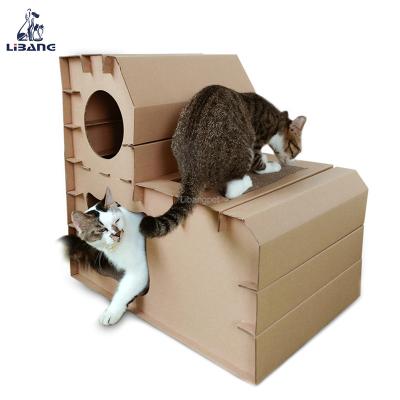 China 2021 Hot Sale Eco-Friendly Cartons Sustainable Cat House for sale