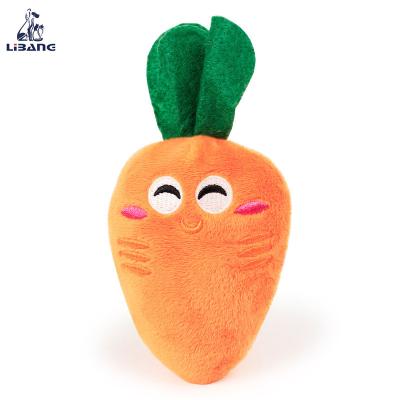 China Funny Pet Toy Carrot Plush Lovely Design High Quality Viable Vegetable Toy for sale