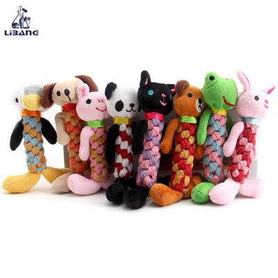 China Viable High Quality Dog Braided Cotton Rope Knot Toy Strengthen Teeth Doy Chew Twisted Toy for sale